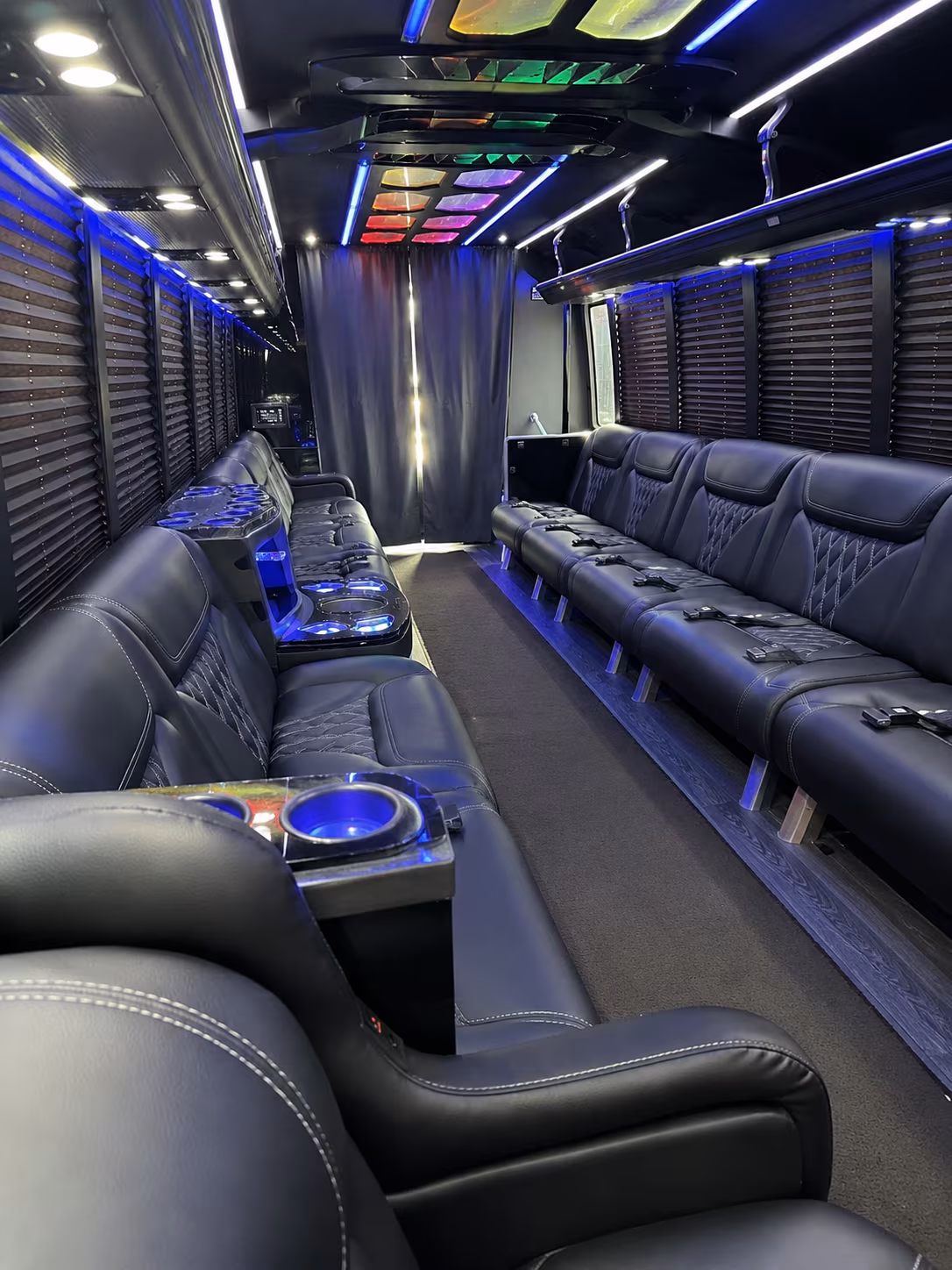 18 Passenger Party Bus Interior