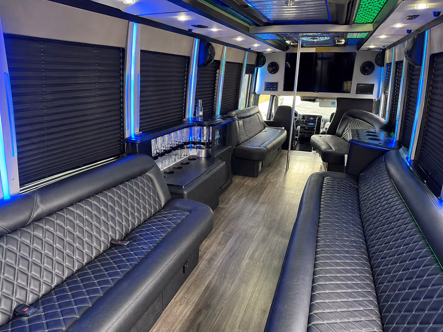 28 Passenger Party Bus Interior